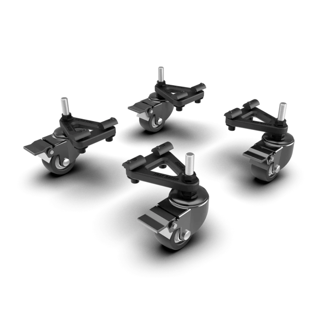 Universal Caster Wheels with Brake & Mounting Brackets