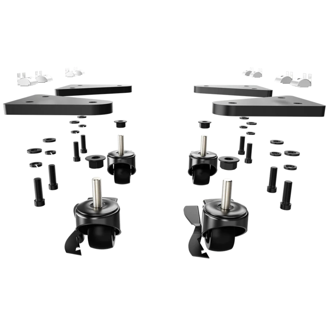 UNIVERSAL CASTER WHEELS WITH BRAKE & MOUNTING BRACKETS